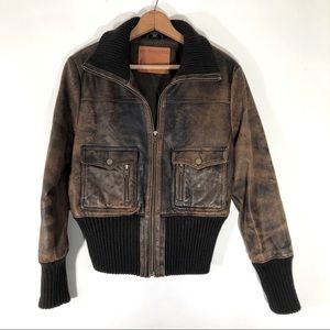 Levi Strauss & Co. Aviator leather bomber jacket size large